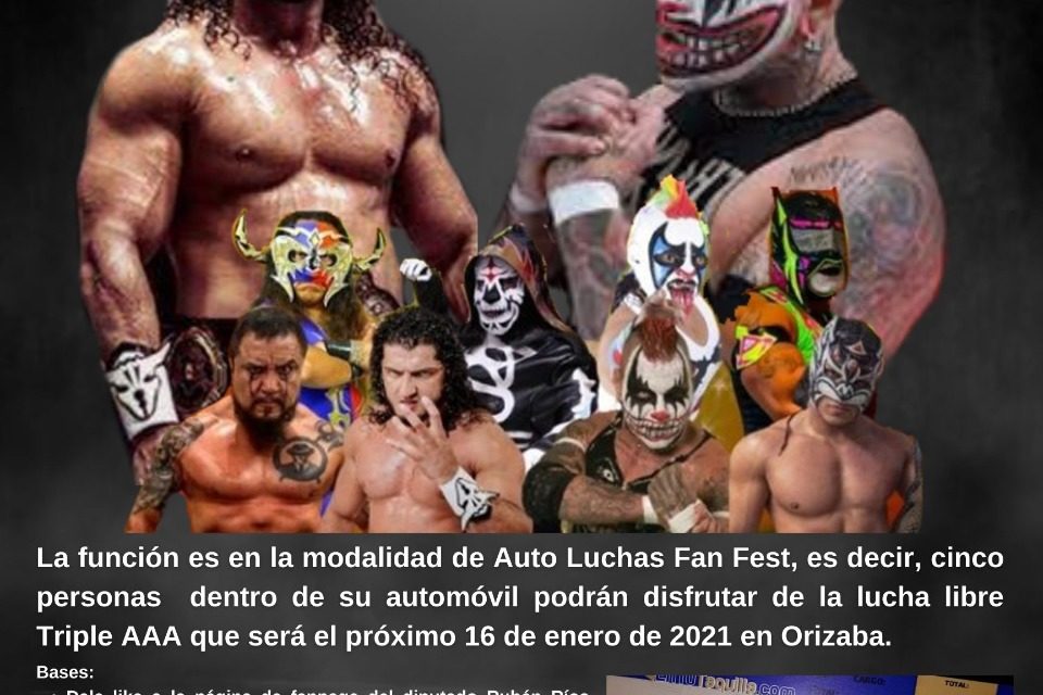 Invita Rubén Ríos a la auto lucha libre Triple A, este 16 en Orizaba