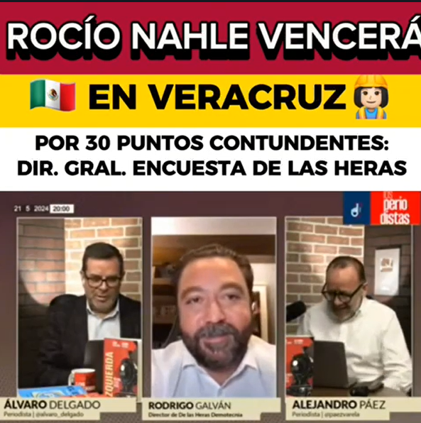 NAHLE GANARÁ EN VERACRUZ CON 30 PUNTOS ARRIBA, ASEGURA MARÍA DE LAS HERAS