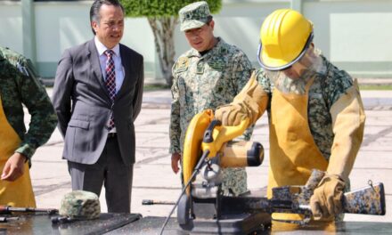 En Veracruz destruyen 730 armas de fuego decomisadas