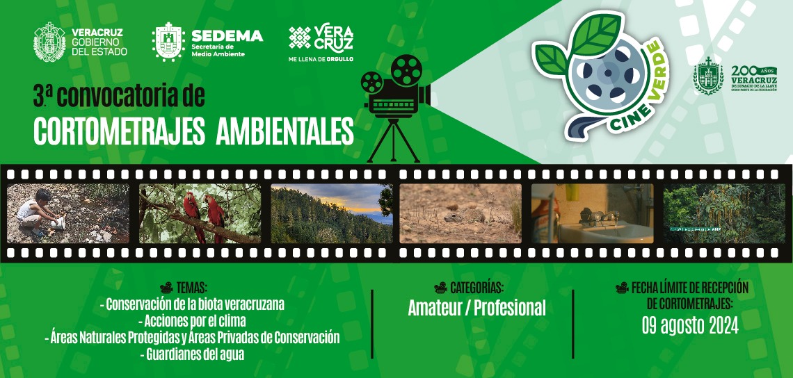 Lanzan convocatoria ‘Cine Verde’ 2024 en Veracruz para promover cuidado del ambiente