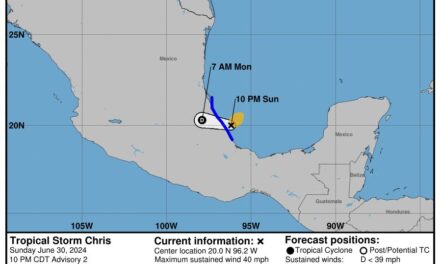 Depresión Tropical Tres se intensifica a Tormenta Tropical Chris