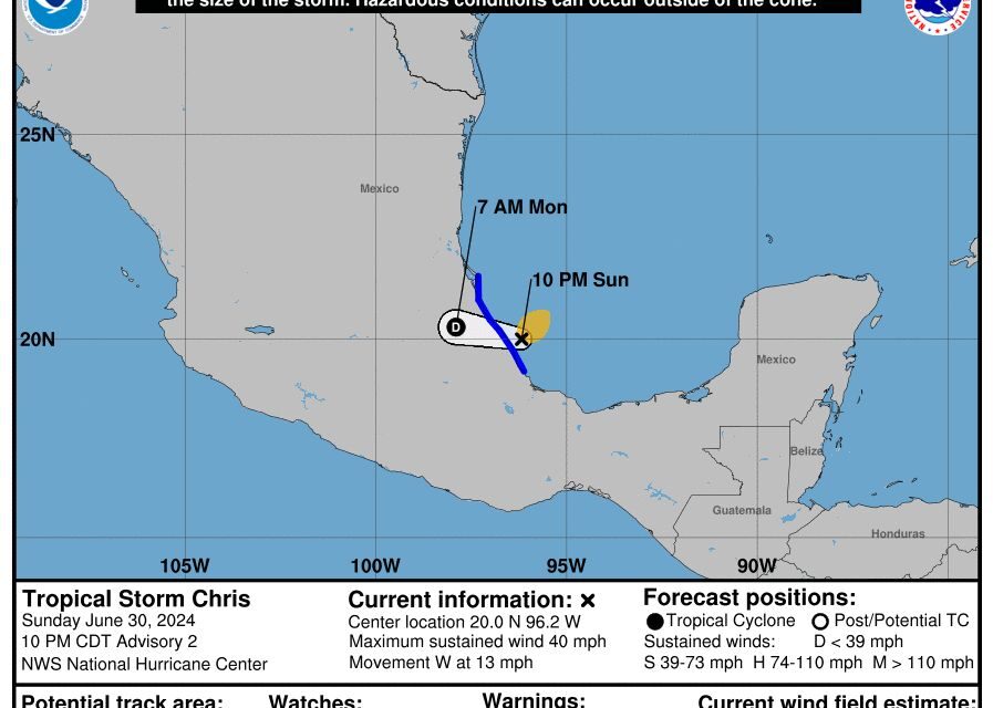 Depresión Tropical Tres se intensifica a Tormenta Tropical Chris