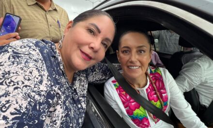 Presente Claudia Tello en recepción de AMLO y Claudia Sheinbaum