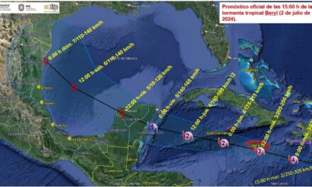 Beryl puede emerger al Golfo de México la noche del viernes para posteriormente dirigirse entre el norte de Veracruz y sur de Texas