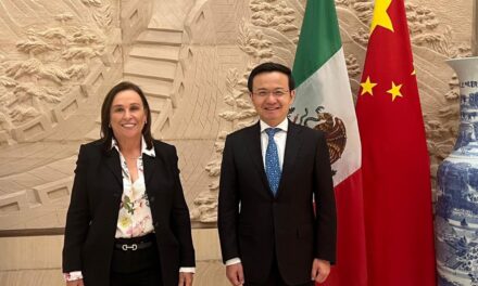 Apuesta Rocío Nahle por atracción de inversiones a Veracruz, se reúne con embajador de China en México