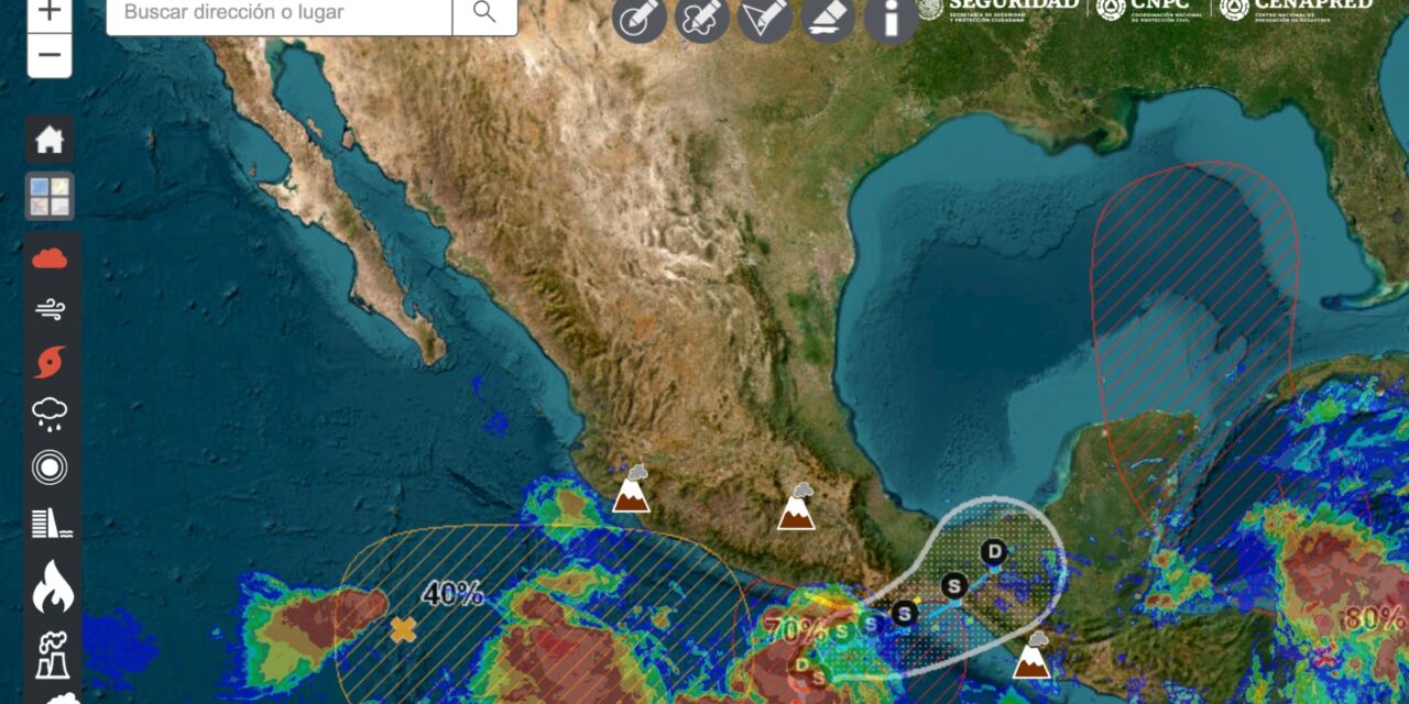 Vigila PC Estatal desarrollo de la Depresión Tropical Diez-E en el Pacífico