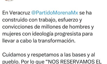 Rocío Nahle aclara las versiones de personajes que aluden a la integración de los Yunes a Morena