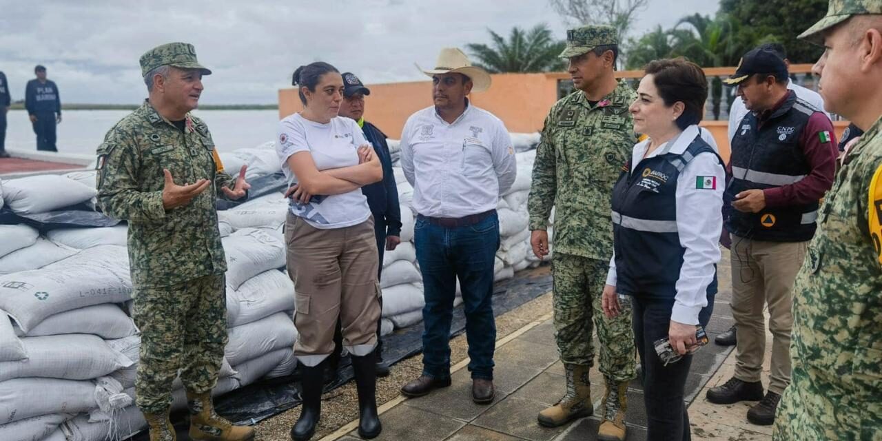 Autoridades estatales y federales evalúan afectaciones tras emergencia hidrológica en Tlacotalpan