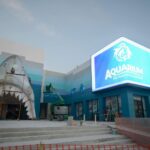 Instalan colosal pantalla interactiva en fachada del Aquarium de Veracruz