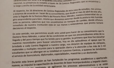 Respaldan líderes síndicales trabajo de rectora de la UPV, piden a Nahle considere continuidad