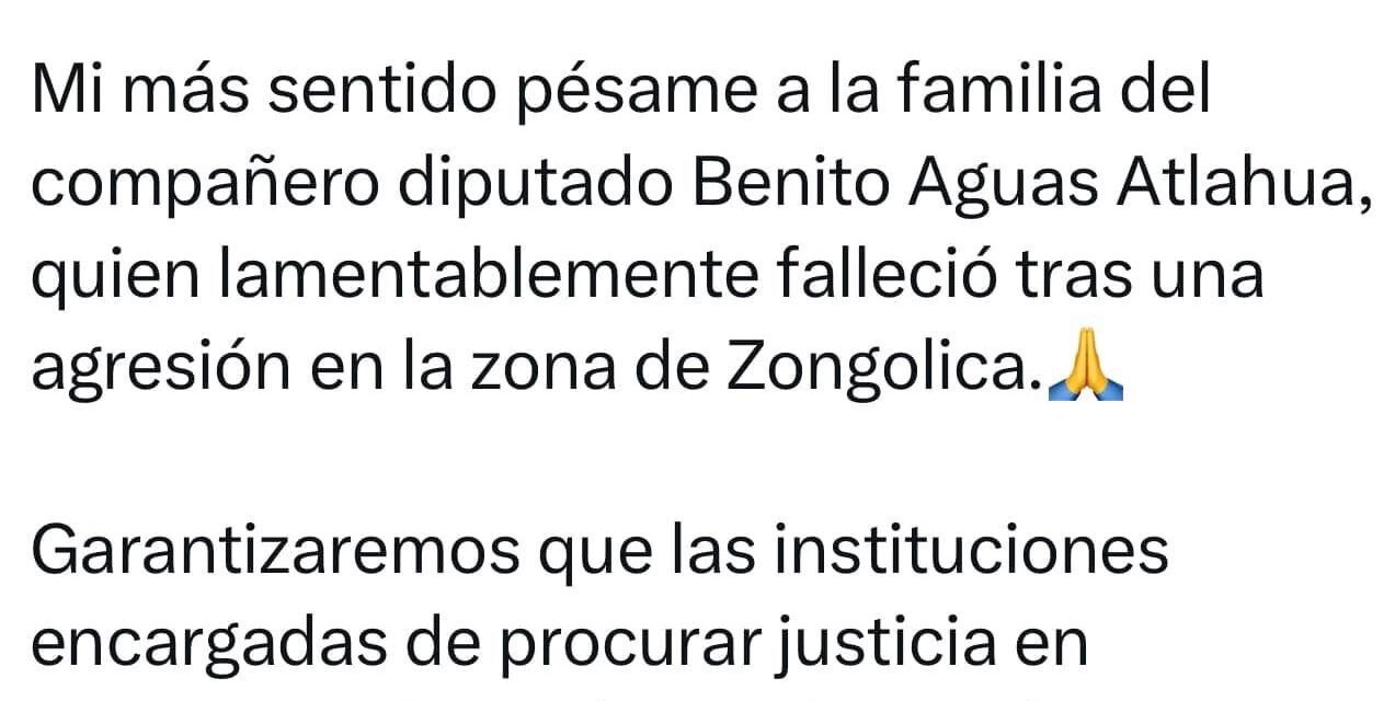 Lamenta gobernadora Rocío Nahle muerte de diputado, afirma se hará justicia