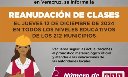 Este jueves se reanudan clases tras debilitamiento de Norte