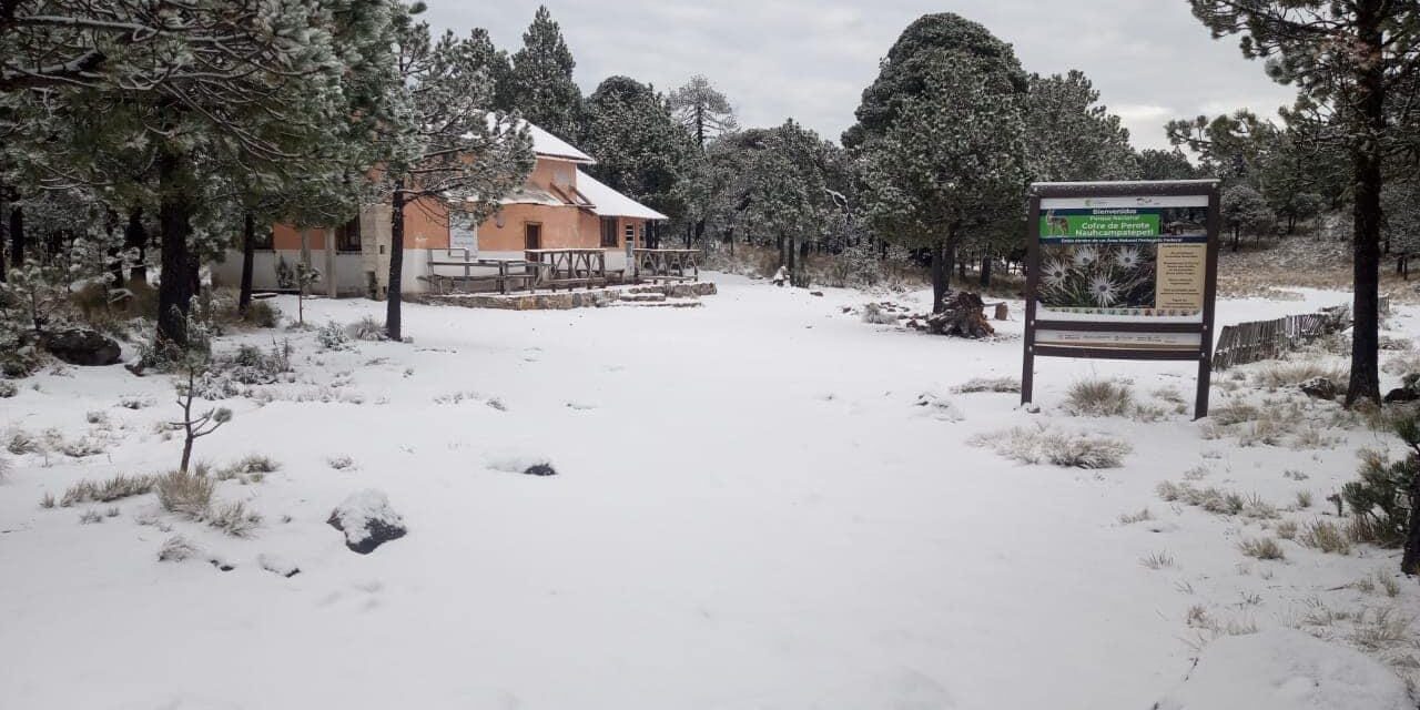 Registra Veracruz primera nevada de la temporada en el Cofre de Perote