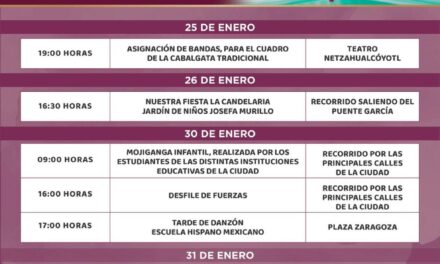 Conoce el programa de actividades de las fiestas de La Candelaria 2025 