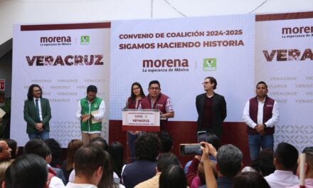 Encabeza Esteban Ramírez Zepeta el registro de la coalición “Sigamos Haciendo Historia” en Veracruz