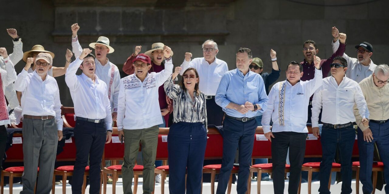 Destaca Gobernadora liderazgo de la presidenta Sheinbaum tras asamblea en el Zócalo