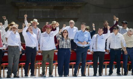 Destaca Gobernadora liderazgo de la presidenta Sheinbaum tras asamblea en el Zócalo